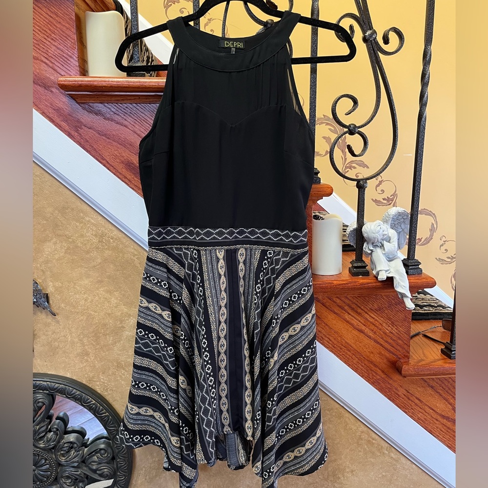 Depri Halter Style Sweetheart Neckline With Shark Hem Skater Girl Dress Size L